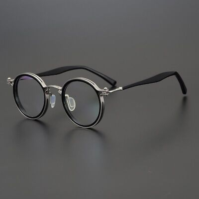 #ad Men Women Round Acetate Glasses Frame Eyeglasses Luxury Eyewear Frame $64.85