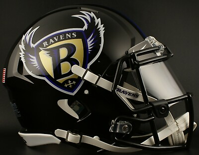 #ad BALTIMORE RAVENS Tribute NFL Football Helmet with Nike CLEAR Visor Eye Shield $359.99