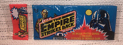 #ad 1980 Topps Star Wars Empire Strikes Back NOS SEALED Series 1 Red 3 Wax Rack Pack $150.00