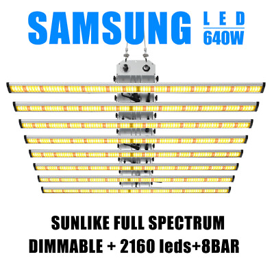#ad 640W Dimmable Commercial Samsung LED Bar Grow Light Full Spectrum Indoor Plants $299.39