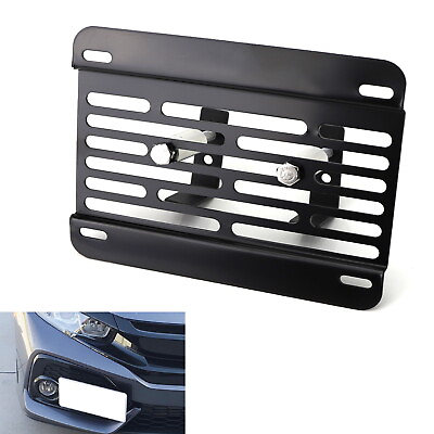 #ad No Drill Front Grille Mesh Mount LicensePlate Relocator For 17 19 Honda Civic SI $35.99