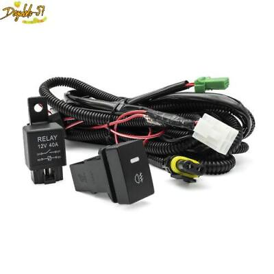 #ad For Toyota H8 H11 LED Fog Lights Wiring Harness Indicator Switch Relay Kits 40A $27.69