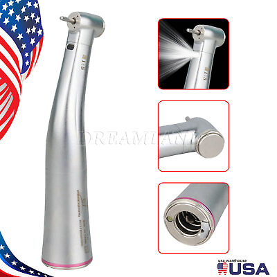 #ad Dental LED 1:5 Increasing Contra Angle Handpiece Fiber Light fit NSK HOT L $106.99