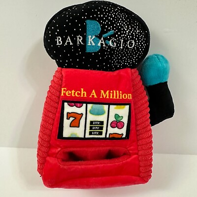 #ad Bark Dog Toy Slot Muttchine Treat Hiding Crinkle Fetch Barkagio size M $9.00