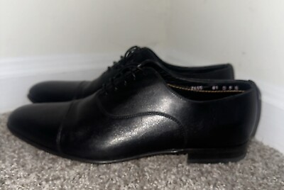 #ad Santoni Classico Quarter Brogue Cap Toe Tumbled Calf Leather Shoes Men#x27;s 8.5 D $85.00