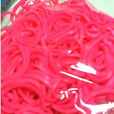 #ad Neon hot Pink Loom Bands 600 Pcs 24 quot;Squot; clips Bracelet Loom $1.99