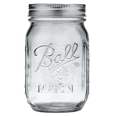 #ad Ball Regular Mouth 16oz Pint Mason Jars with Lids amp; Bands 12 Count $12.10