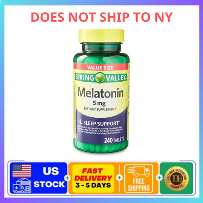 #ad Spring Valley Melatonin Tablets Dietary Supplement Value Size 5 mg 240 Count $7.99