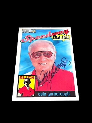 #ad Cale Yarborough WINSTON CUP CHAMP HOFer signed 1996 UPPER DECK COLL CHOICE card $19.99