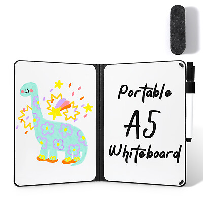 #ad AGM A5 Whiteboard Portable Notebook Writing Board Eraser Lightweight Reusable $9.19