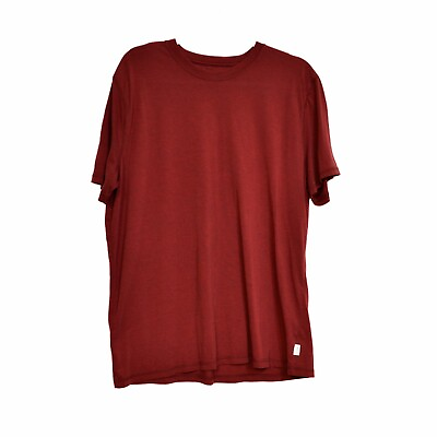#ad Magellan Outdoors Men Red T Shirt Crew Neck Solid Casual Pullover Short Sleeve L $19.88