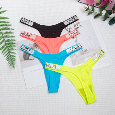 Sexy thong Women#x27;s underwear Underwear Rhinestone seam $8.54