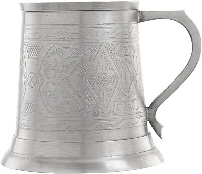 #ad Brass Polished Antique Viking Theme Nickel Beer Stein Mug Goblets 16oz $50.39