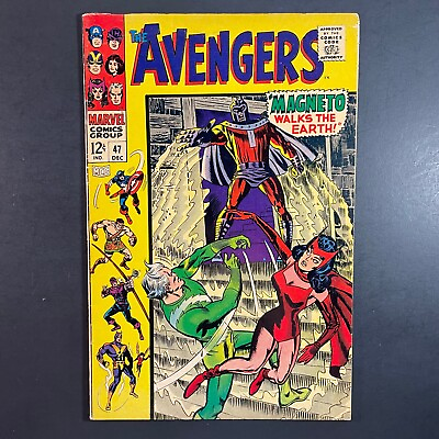 #ad Avengers 47 1st Dane Whitman Silver Age Marvel 1967 Don Heck cover Magneto comic $79.95