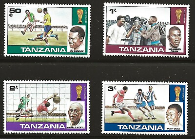 #ad Tanzania Scott #95 98 Singles 1978 Complete Set FVF MNH $1.10