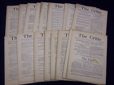 #ad 1886 THE CRITIC MAGAZINE LOT OF 25 ISSUES GREAT REVIEWS amp; ARTICLES WR 798 $60.00