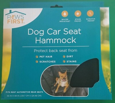 #ad Paws First Dog Car Seat Hammock 55in. x 49in. 139.7cm. x 124.46cm. quot;NEW quot; $16.95
