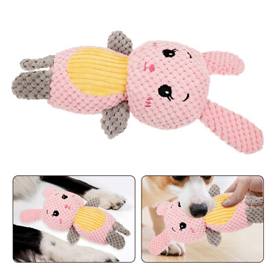 #ad Plush Rabbit Dog Chewing Toy Easter Toy for Dog Stuffed Bunny Squeaky Toy $8.54