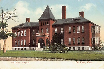 #ad Fall River Hospital Fall River Massachusetts Very Early Postcard Unused $12.00
