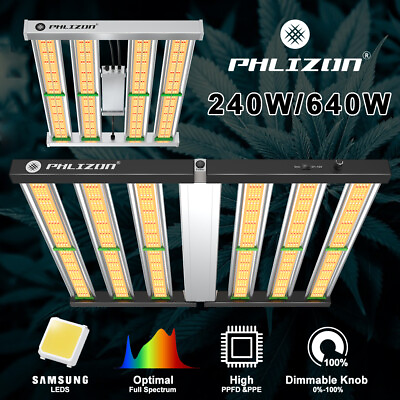 #ad Phlizon 640W 240W LED Grow Light Full Spectrum Lamp for Indoor Plants VEG Bloom $148.97