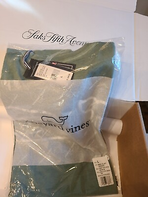 #ad New Men#x27;s Vineyard Vines LIMITED Edition Whale Pocket T Shirt Large Green $42.00