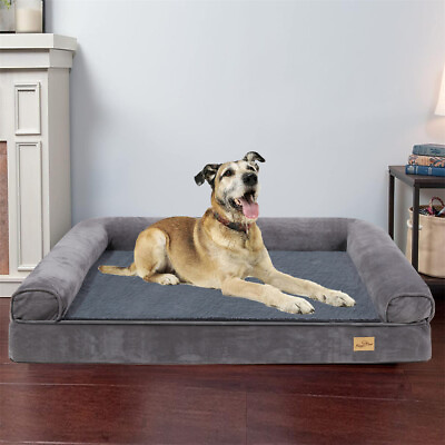 #ad #ad XXL Orthopedic Dog Bed Bolster Extra Large Dogs Foam Sofa with Removable Cover $29.91