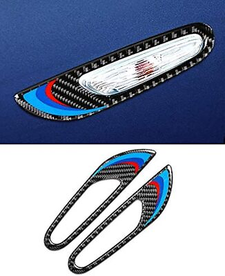 #ad Carbon Fiber Car Decoration Side Fender Trim Sticker for BMW E90 E92 3 Series $15.10