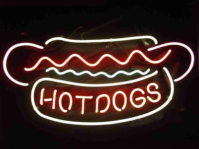 #ad Hot Dog Restaurant Open 20quot;x16quot; Neon Sign Lamp Light Gift Store With Dimmer $174.99