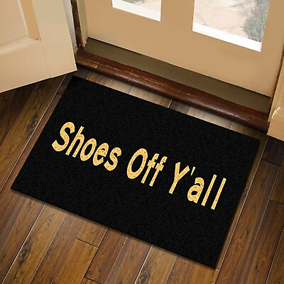 #ad Shoes Off Y#x27;All Floor Mat Creative Fun Doormat Welcome Living Room Foot Mat US $12.68