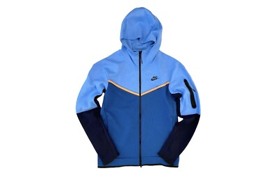 #ad Nike Tech Fleece Blue Navy Orange Men Large $69.99