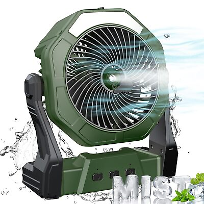 #ad Portable Misting Fan Outdoor Mist Fans for Outside Patios 10000mAh Recharge... $53.62