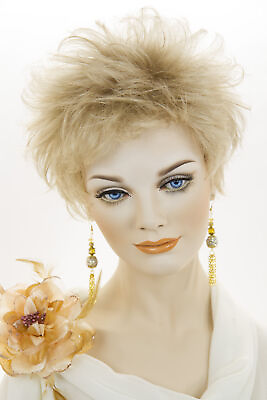 #ad Honey Ash Blonde with Champagne Blonde Frost Blonde Short Jon Renau Straigh Wigs $114.65