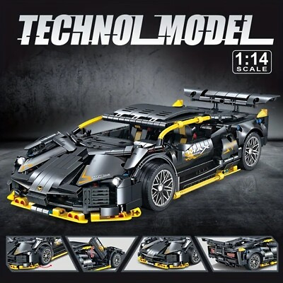 #ad 1215Pcs Technical Model Toy Sports Racing Car Building Block ABS 1:14 Assembled $84.09