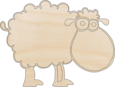 #ad Sheep Laser Cut Out Unfinished Wood Craft Shape SHP3 $5.20