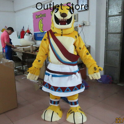 #ad Halloween Yellow Leopard Cosplay Mascot Costume Outfit Xmas Party Carnival AD AU $523.53