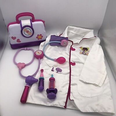 #ad Disneys Doc McStuffins Doctor Bag Vet Tools Talking Stethoscope BP Cuff Lab Coat $19.99