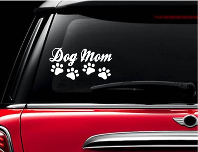 #ad Dog MOM Paws Dogs Puppy Puppies Rescue Pet Pets Car Laptop Decal Paw Sticker $8.52