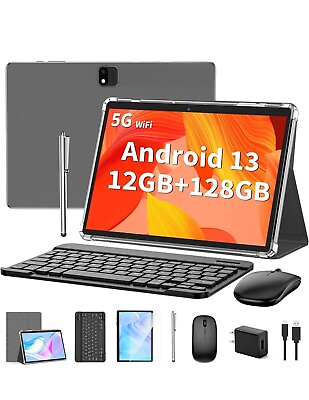 #ad Android 13 Tablet 10 inch Octa Core 12GB RAM 128GB ROM 5G WiFi Keyboard amp; Mouse $94.99