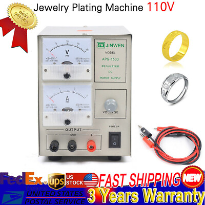 #ad 1503 Jewelry Gold Plating Machine Gold Silver Electroplating Rectifier kit 110V $40.85