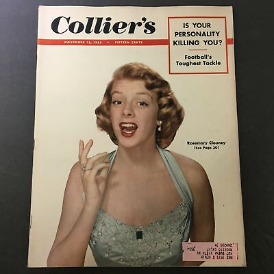 #ad VTG Collier#x27;s Magazine November 15 1952 Rosemary Clooney Football Tough Tackle $22.45