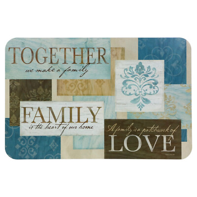 #ad Placemats Set of 4 Together Family amp; Love Sentiment Vinyl $13.99