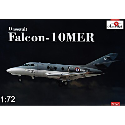 #ad Amodel 72340 Plastic model airplane kit 1:72 Dassault Falcon 10MER modelling kit $27.90