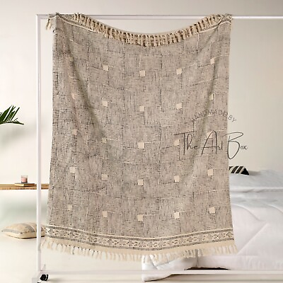 #ad The Art Box Blanket Throw for Sofa Bed Chair Mud Cloth Printed Cotton Twin Throw $35.49