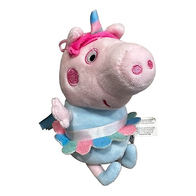 #ad Vintage 2003 Peppa Pig Unicorn Plush Toy Super Fiesta Soft Toys Size 7” Tall $12.00