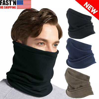 #ad Winter Fleece Warmer Neck Gaiter Skiing Windproof Face Mask Scarf for Men Women $3.99