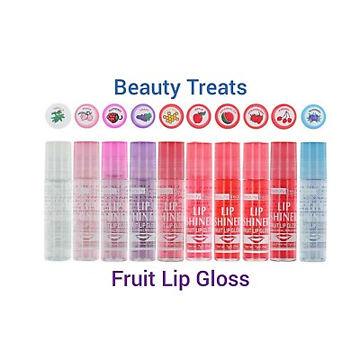 #ad 10pcs set Beauty Treats Lip Shiner Fruit Lip Gloss Roll On Lipgloss $12.95