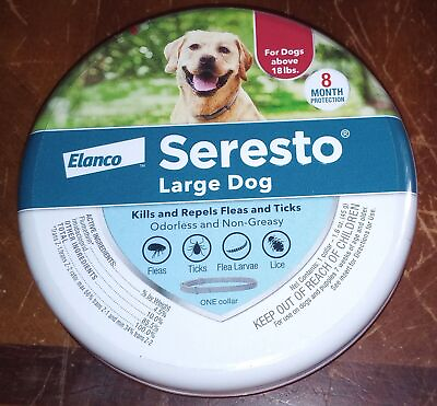 #ad SERESTO by Elanco LARGE DOG Flea amp; Tick Collar Lasts 8 months Bayer GENUINE $18.19