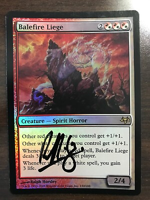 #ad Magic the Gathering MTG foil Balefire Liege Eventide signed NM $15.00