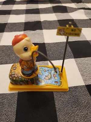 #ad Vintage Toy Fishing Spinning Duck $14.99