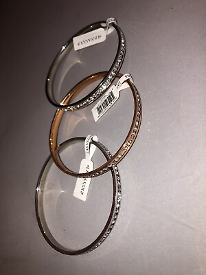 #ad Alexander Kalifano Bangle Bracelets w rhinestones Lot Of 3 Bracelets NWT $18.99